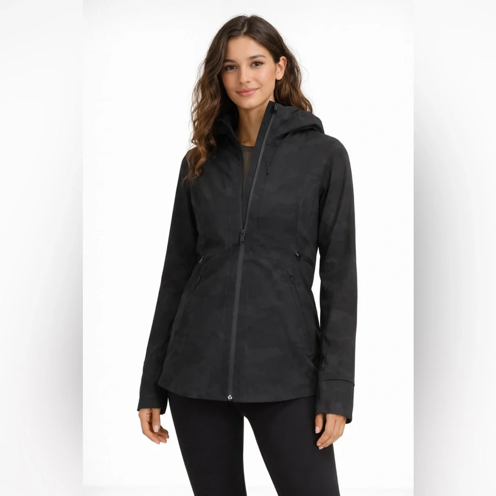 NWT Lululemon – Break a Trail Jacket – Incognito Camo Multi Grey – Sz 10